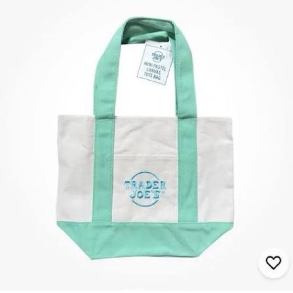 Trader Joe'S Handbags - Pastel Green - NWT Trader Joe’s Mini Canvas Tote Bag